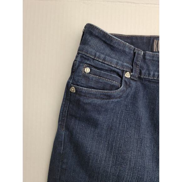 Kut From The Kloth Jean Shorts Womens Sz 4 Jort Stretch Dark Wash Flap Pockets - Picture 3 of 8